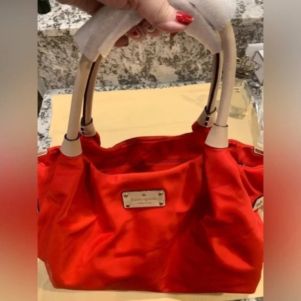 NWOT Kate Spade Nylon & Leather Hobo/Tote – Red